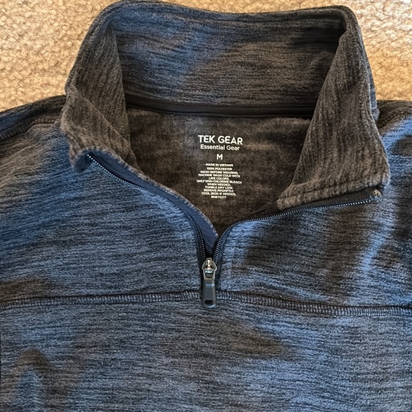Tek Gear Quarter-zip pullover sweatshirt, size medium, gray - Picture 2 of 7